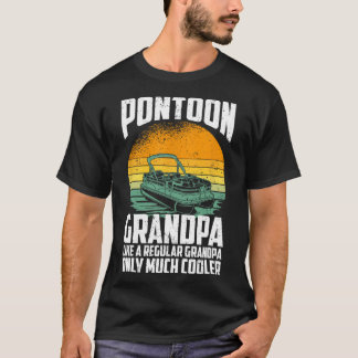 T-shirt Grand-père Cool Pontoon - Drôle de capitaine de po