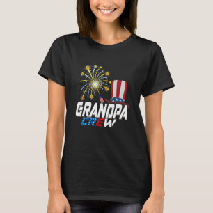 T-shirt Grand-père Crew 4 juillet Patriotic American Famil