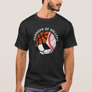 T-shirt Grand-Père De Ballers Baseball Soccer Basketbal