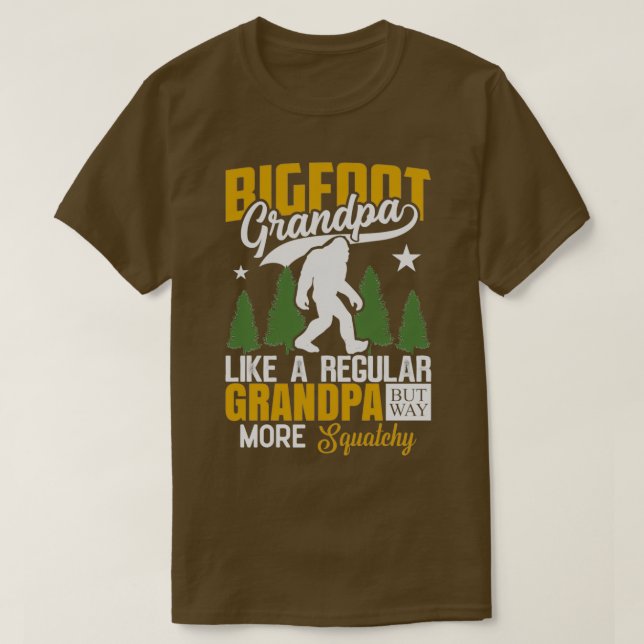 T-shirt Grand-père de Bigfoot comme un grand-père régulier (Design devant)
