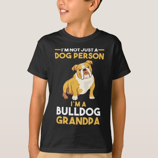 T-shirt Grand-père de chien anglais Bulldog grand-père (Devant)
