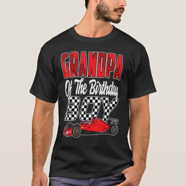 T-shirt Grand-Père De Course De Voiture De L'Anniversaire  (Devant)
