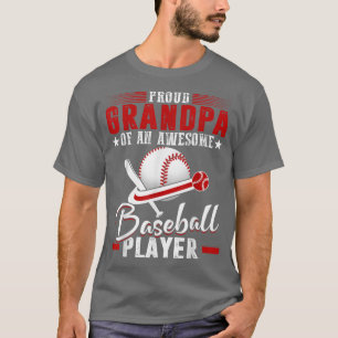 T-shirt Grand-Père De Fier Grand-Père Du Lecteur De Baseba