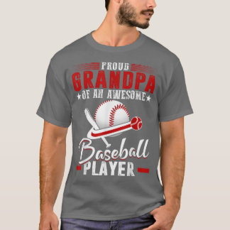 T-shirt Grand-Père De Fier Grand-Père Du Lecteur De Baseba