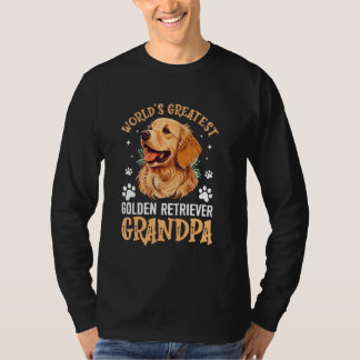 T-shirt Grand-père de grand-père doré du monde
