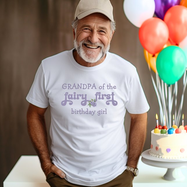 T-shirt Grand-père de la fée pourpre Premier anniversaire  (Créateur téléchargé)