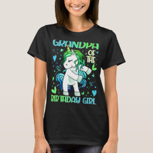 T-shirt Grand-père de la fille d'anniversaire Flossing Uni