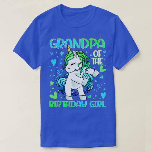 T-shirt Grand-père de la fille d'anniversaire Flossing Uni (Design devant)