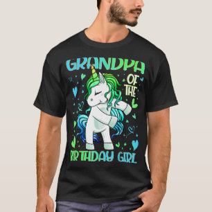 T-shirt Grand-père de la fille d'anniversaire Flossing Uni