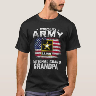 T-shirt Grand-Père De La Garde Nationale De L'Armée Fière