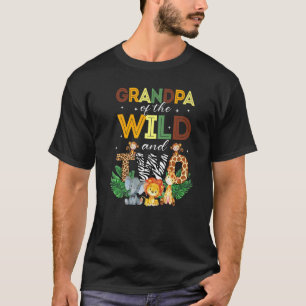 T-shirt Grand-Père De La Sauvage Deux Zoo Anniversaire Saf