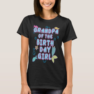 T-shirt Grand-Père De La Sirène Anniversaire Fami Correspo