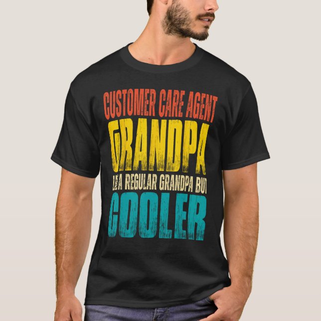 T-shirt Grand-père de l'agent de service à la clientèle de (Devant)