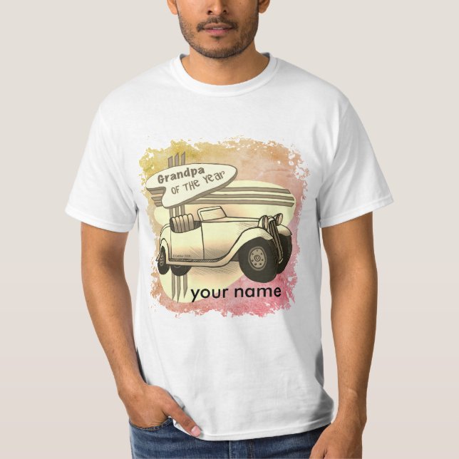 T-shirt Grand-Père De L'Année (Devant)
