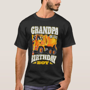 T-shirt Grand-Père De L'Anniversaire Boy Concrete Mixer Ca