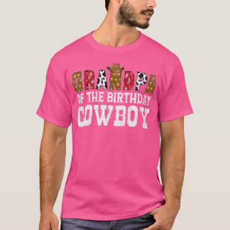 T-shirt Grand-Père De L'Anniversaire Cowboy Rodeo Annivers