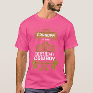 T-shirt Grand-Père De L'Anniversaire Cowboy Western Rodeo