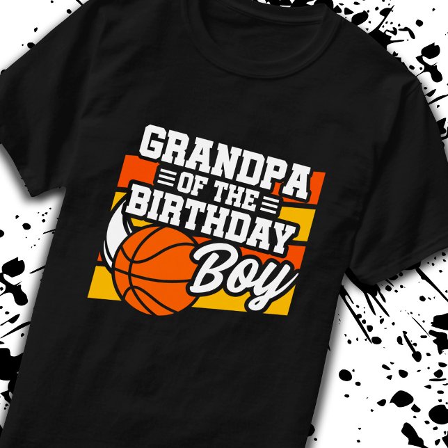 T-shirt Grand-père de l'anniversaire de basket-ball de gar (Créateur téléchargé)