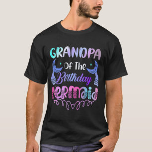 T-shirt Grand-Père De L'Anniversaire Famille De Sirènes Co