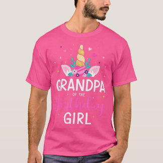 T-shirt Grand-Père De L'Anniversaire Fille Matching Famill