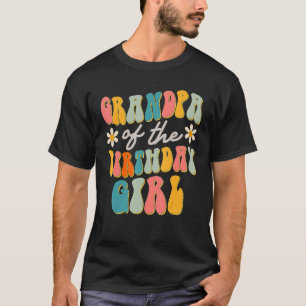 T-shirt Grand-Père De L'Anniversaire Fille Super Thème Pap