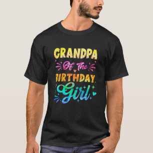 T-shirt Grand-Père De L'Anniversaire Fille Tie Dye 1er Ann