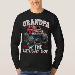 T-shirt Grand-père de l'Anniversaire Garçon Monster Camion