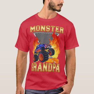 T-shirt Grand-père de l'Anniversaire Garçon Monster Truck 