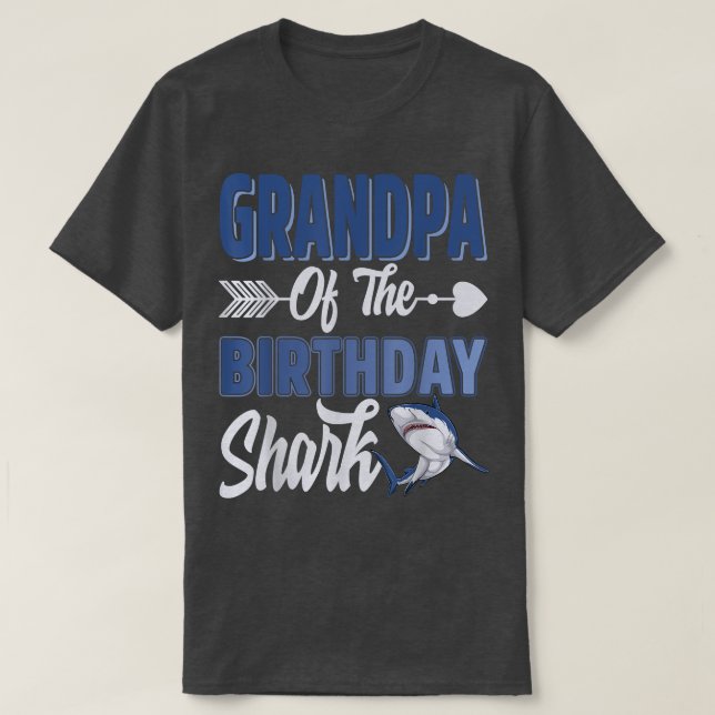 T-shirt Grand-Père De L'Anniversaire Garçon Requin Océan C (Design devant)