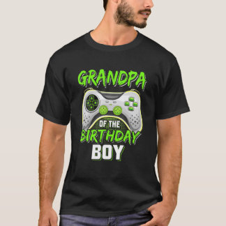 T-shirt Grand-Père De L'Anniversaire Garçon Vidéo Jote Gam