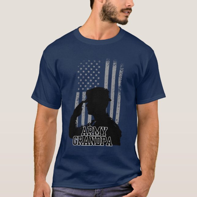 T-shirt Grand-père de l'armée (Devant)