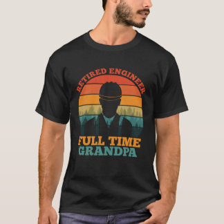 T-shirt Grand-père de l'ingénieur retraité à temps plein