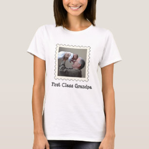 T-shirt Grand-père de première classe Meilleur Papa photo 