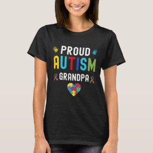 T-shirt Grand-Père De Sensibilisation sur l'autisme Fière 