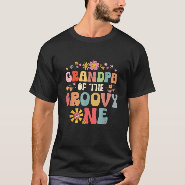 T-shirt Grand-Père De Super Un Jeu D'Anniversaire Familial (Devant)