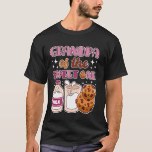 T-shirt Grand-père de Sweet One Cookies and Milk 1er anniv