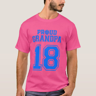 T-shirt Grand-père de volley-ball fier numéro 18 B