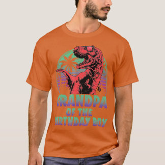 T-shirt Grand-père Dinosaur de l'Anniversaire garçon corre