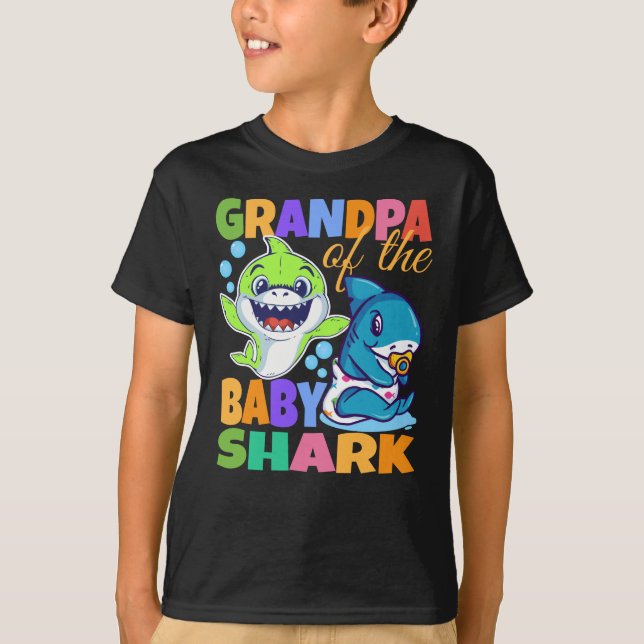T-shirt Grand-Père Du Bébé Requin (Devant)