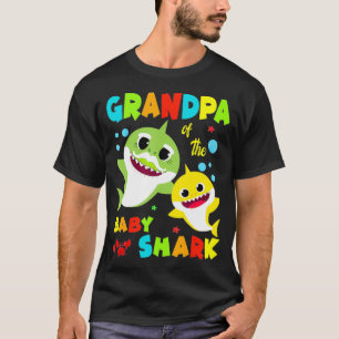 T-shirt Grand-Père Du Bébé Requin Anniversaire Grand-Père