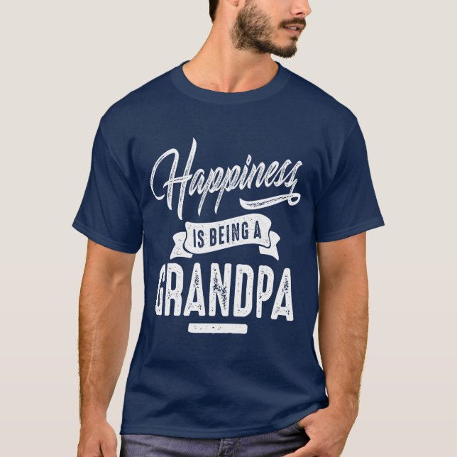 T-shirt Grand-père du bonheur (Devant)