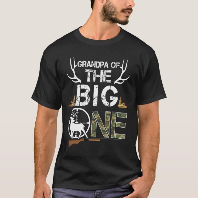 T-shirt Grand-Père Du Gros Anniversaire Boy Deer Hunter Ca (Devant)