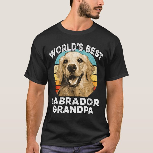 T-shirt Grand-père du Labrador - Monde meilleur laboratoir (Devant)