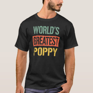 T-shirt Grand-père du pavot 2023 du monde