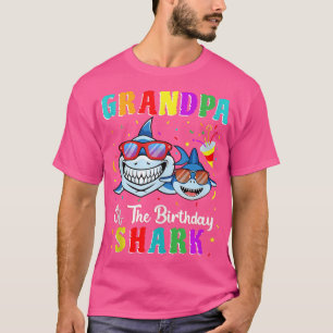 T-shirt Grand-Père Du Requin Anniversaire Famille Annivers