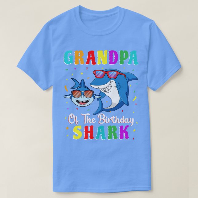 T-shirt Grand-Père Du Requin Anniversaire Famille Annivers (Design devant)