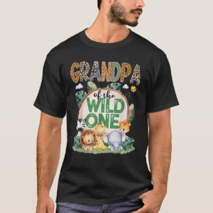 T-shirt Grand-père du safari jungle Wild One 1er anniversa