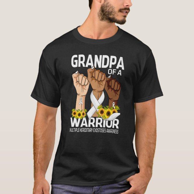 T-shirt Grand-Père D'Un Guerrier Multiples Exos Héréditair (Devant)