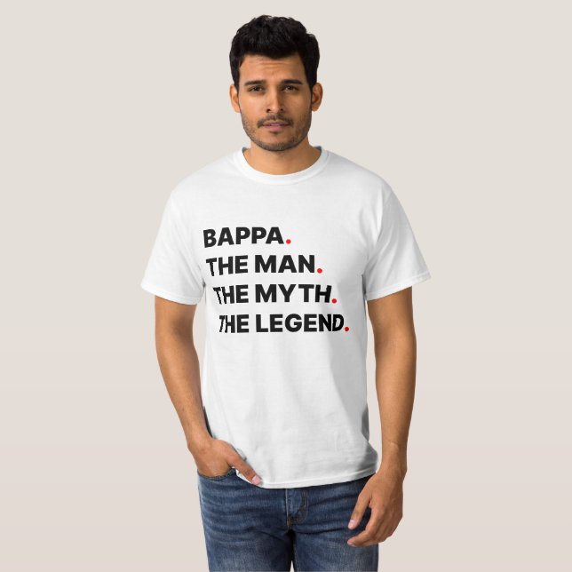 T-shirt grand-père en coton (Devant entier)