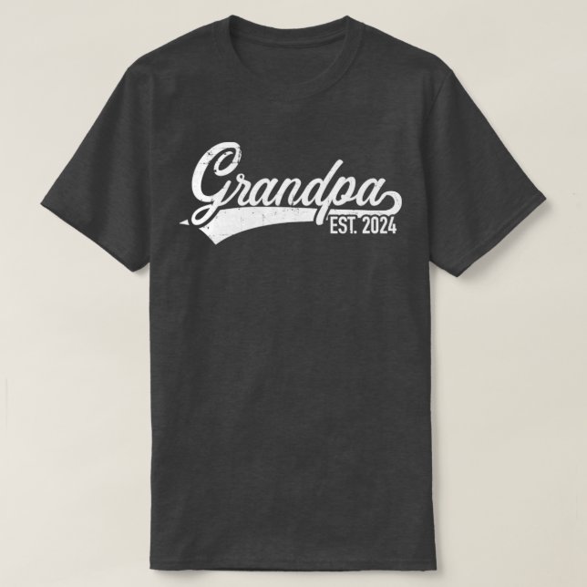 T-shirt Grand-père est 2024 pour grand-père d'être (Design devant)